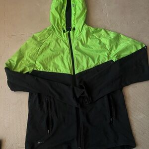 Green and Black Hooded Jacket